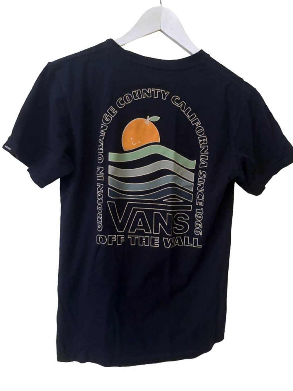 Vans Men’s Blue Off The Wall Graphic T-Shirt Size Small